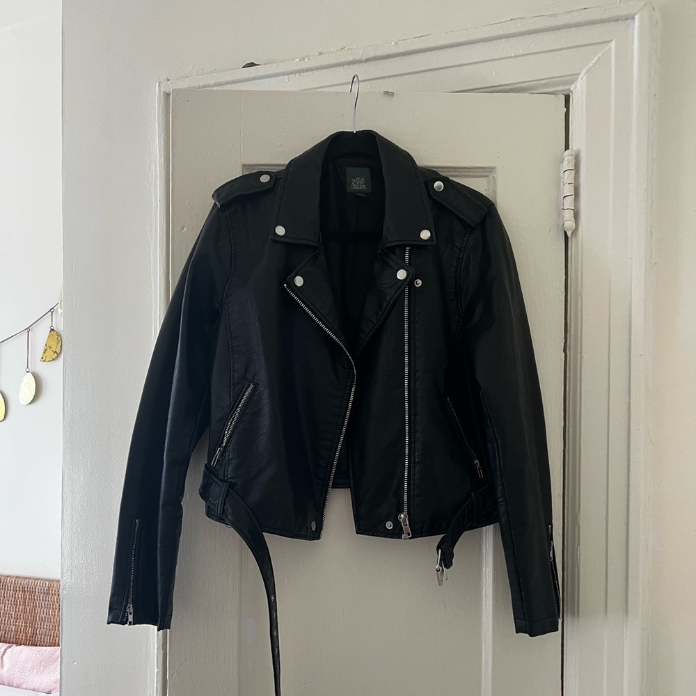 Faux Leather Moto Jacket
